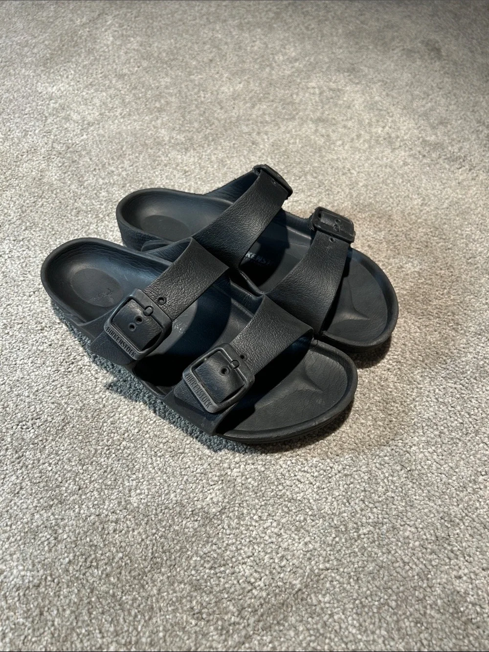 Birkenstock Kids Black Two-Strap Sandals